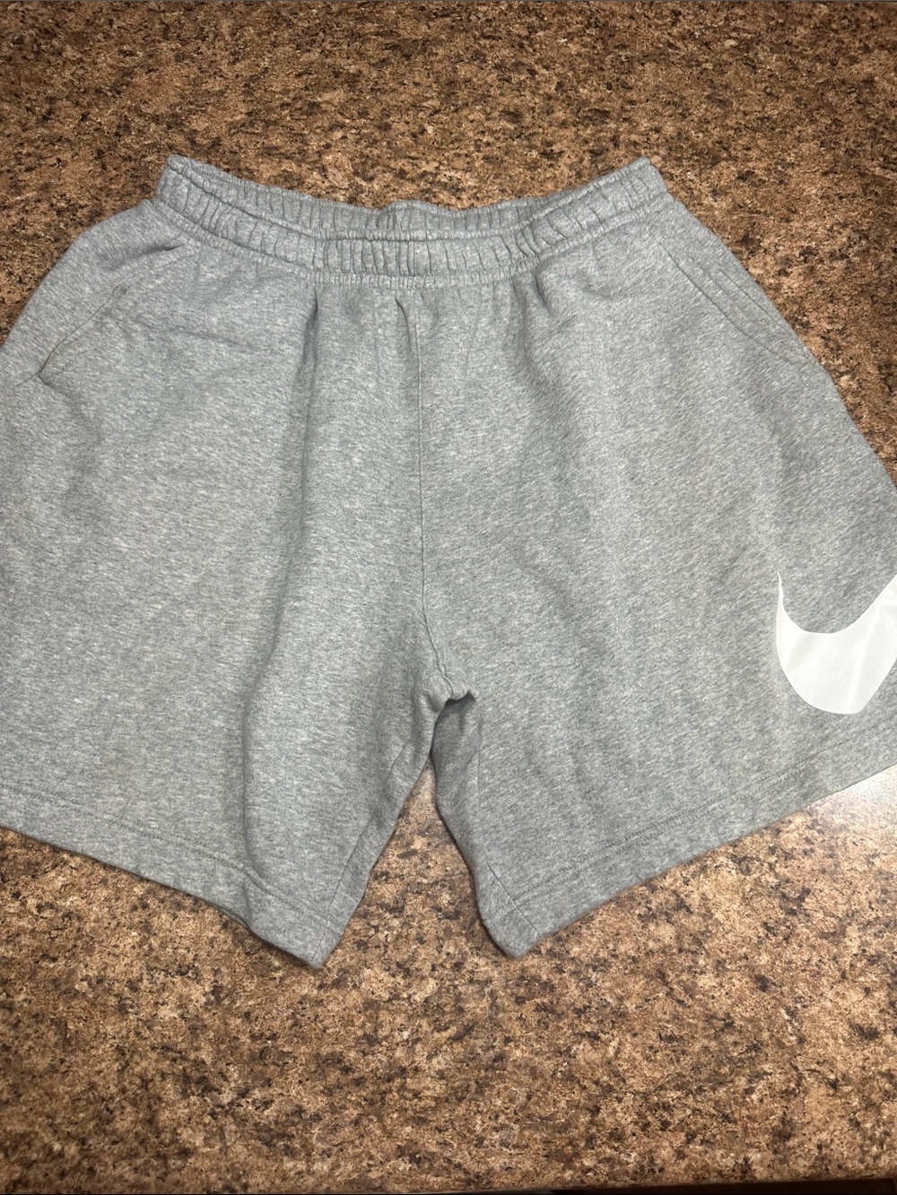 Men’s XL Nike Gray Shorts with White Swoosh